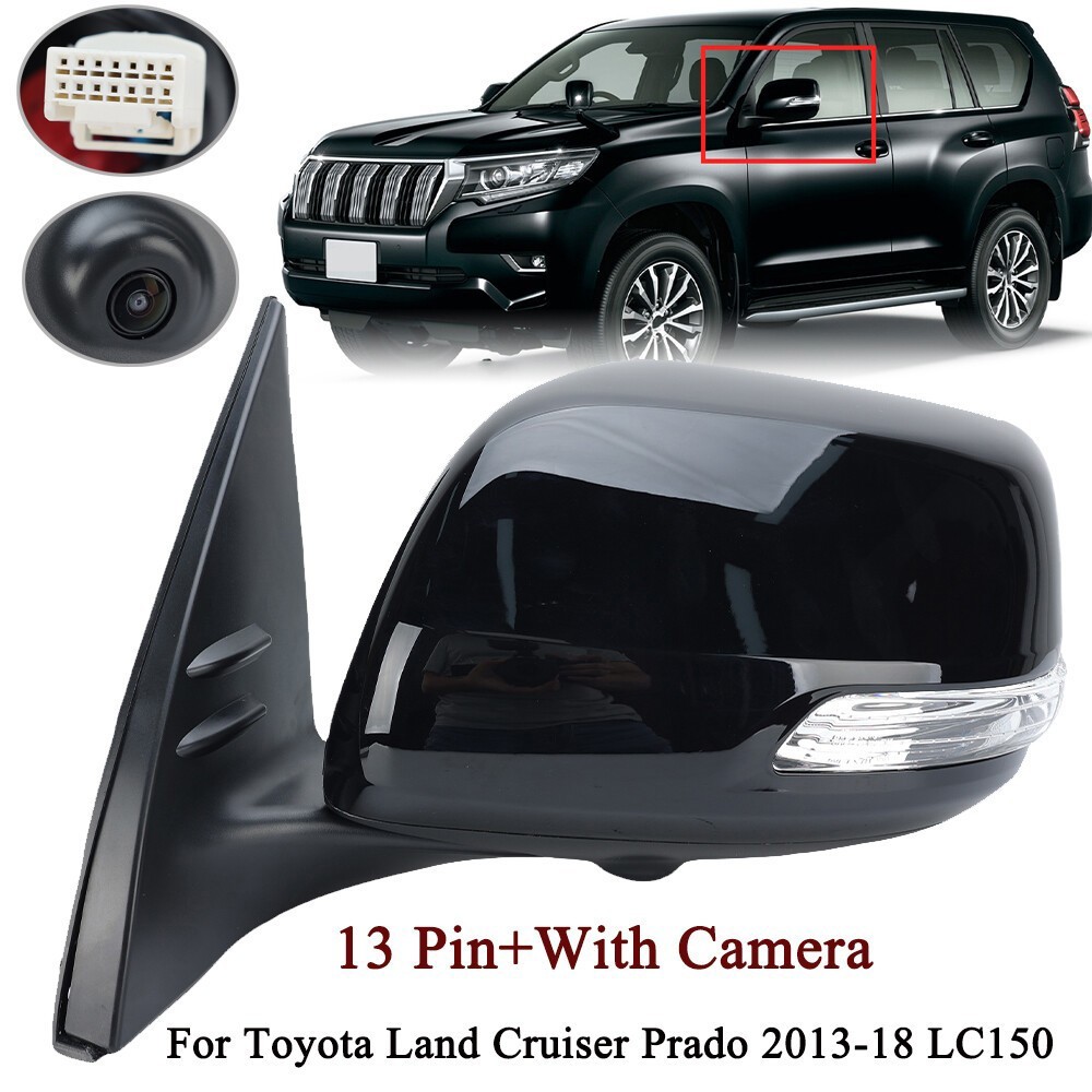 13Pin Left Heated Camera Side Mirror For Toyota Land Cruiser Prado 2013-2018 LC1