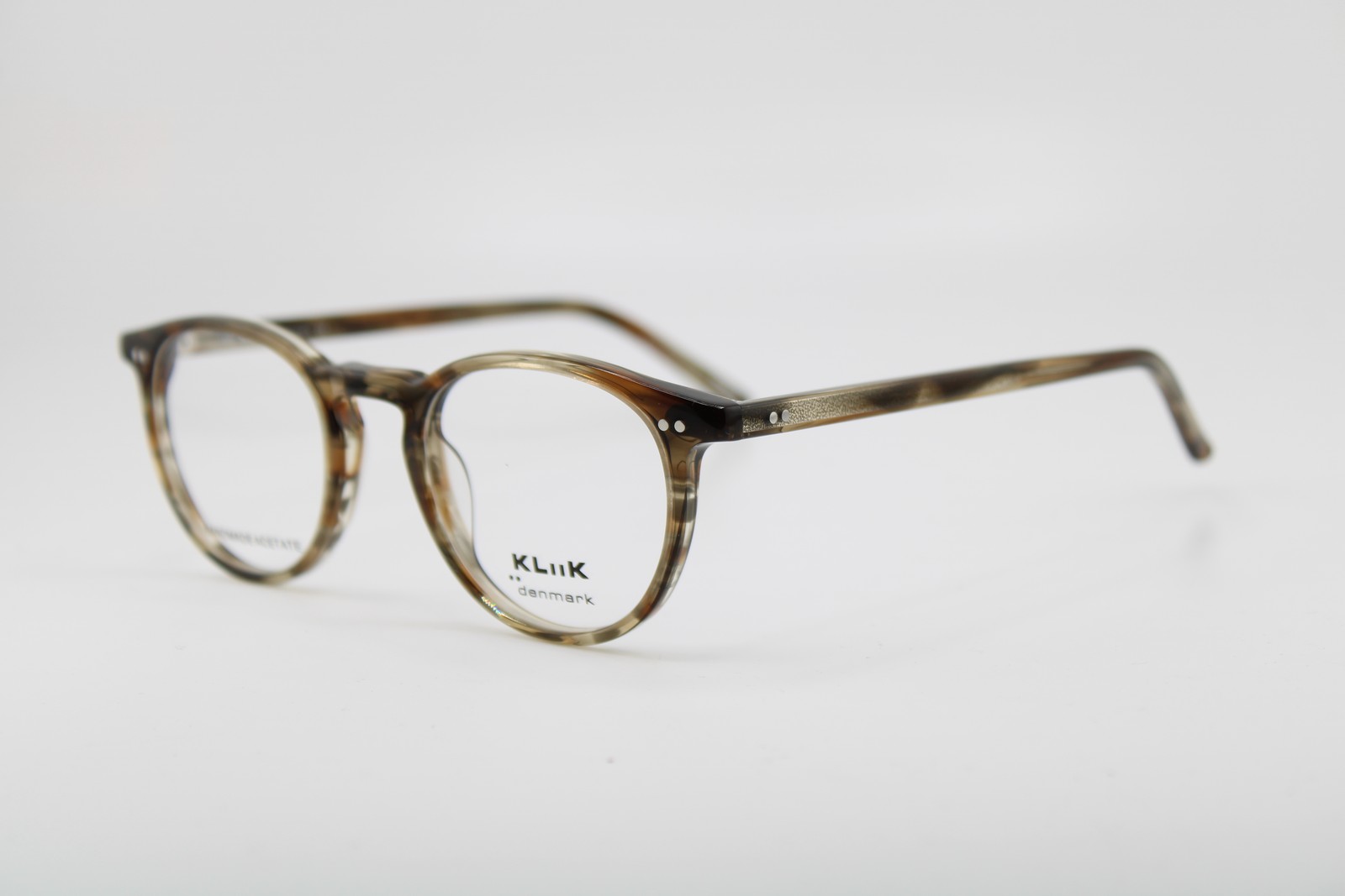 NEW KLIIK DENMARK 790 S402 BROWN HORN ACETATE AUTHENTIC EYEGLASSES 45-20
