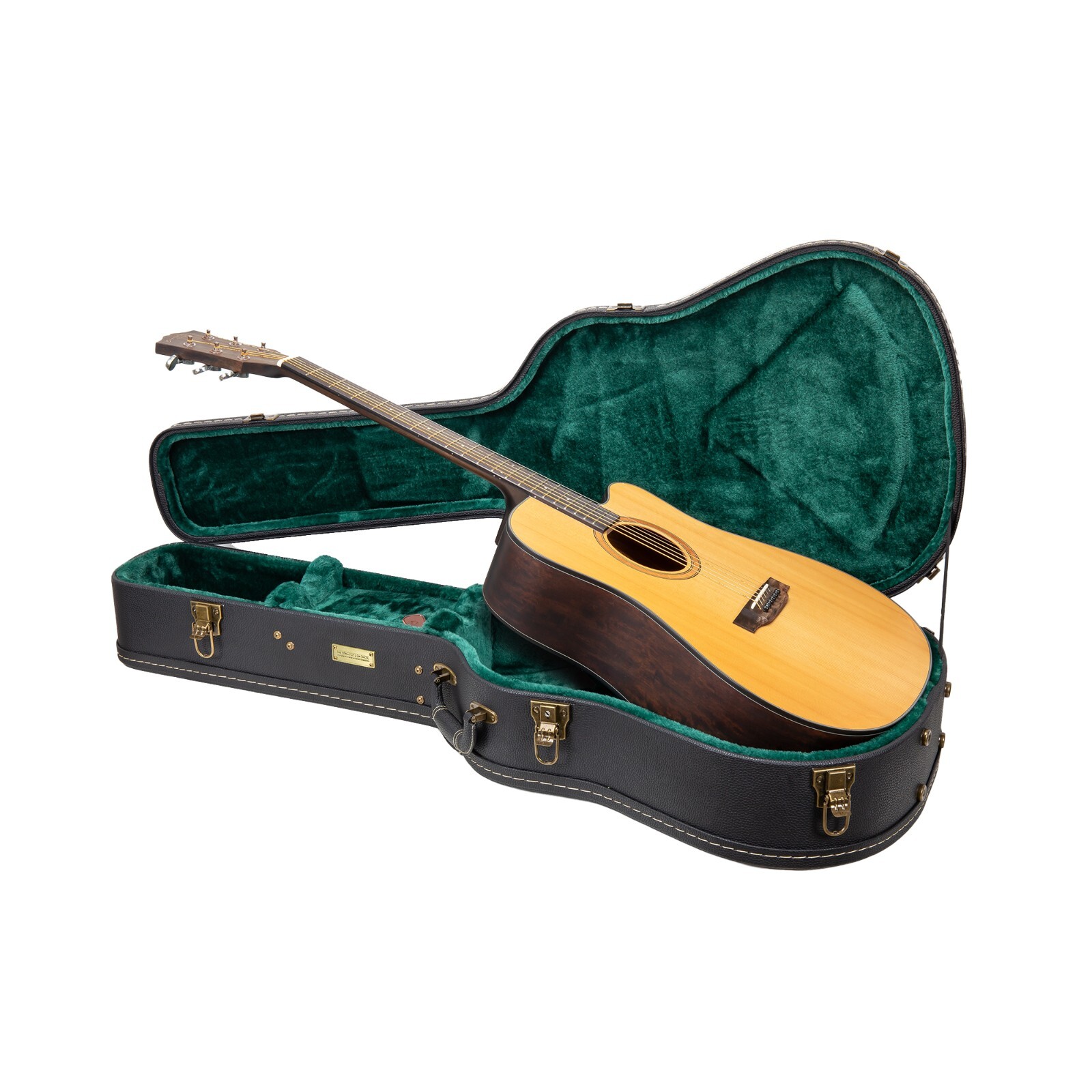 Crossrock Dreadnought Acoustic Guitar Case-Fits Martin D28, Vintage Hardware