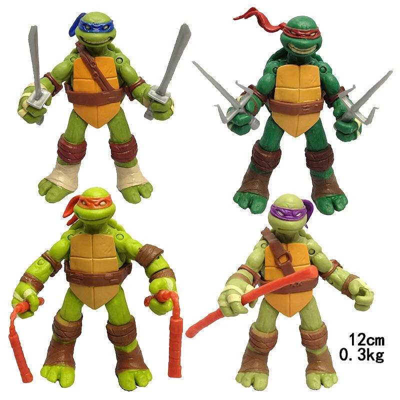4 PCs Movie Teenage Mutant Ninja Turtles Classic Collection TMNT Action Figures.