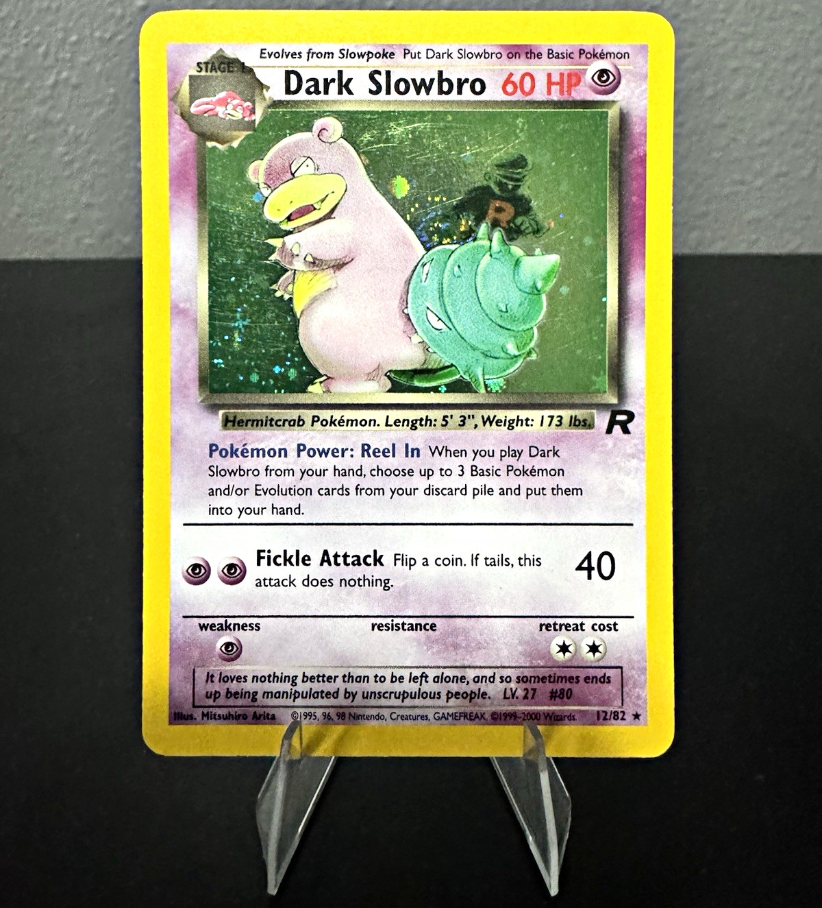 Wizards of the Coast Pokemon TCG Dark Slowbro 12/82 Team Rocket Holo Rare EN Wizards of the Coast Pokemon TCG Dark Slowbro 12/82 Team Rocket Holo Rare EN