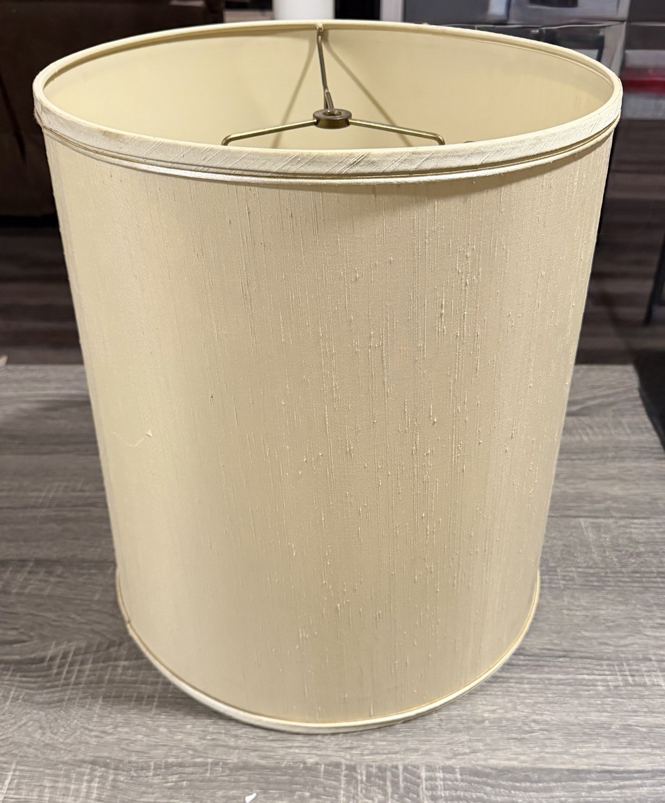 Vtg Stiffel Lamp Shade Only- Large Ivory/ Off White Drum Lamp Shade 17\ Vtg Stiffel Lamp Shade Only- Large Ivory/ Off White Drum Lamp Shade 17\