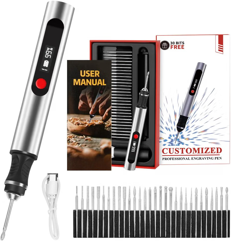 Engraving Pen Cordless Electric Artist DIY Engraver Tool 60 Surfaces 30 Bits Engraving Pen Cordless Electric Artist DIY Engraver Tool 60 Surfaces 30 Bits