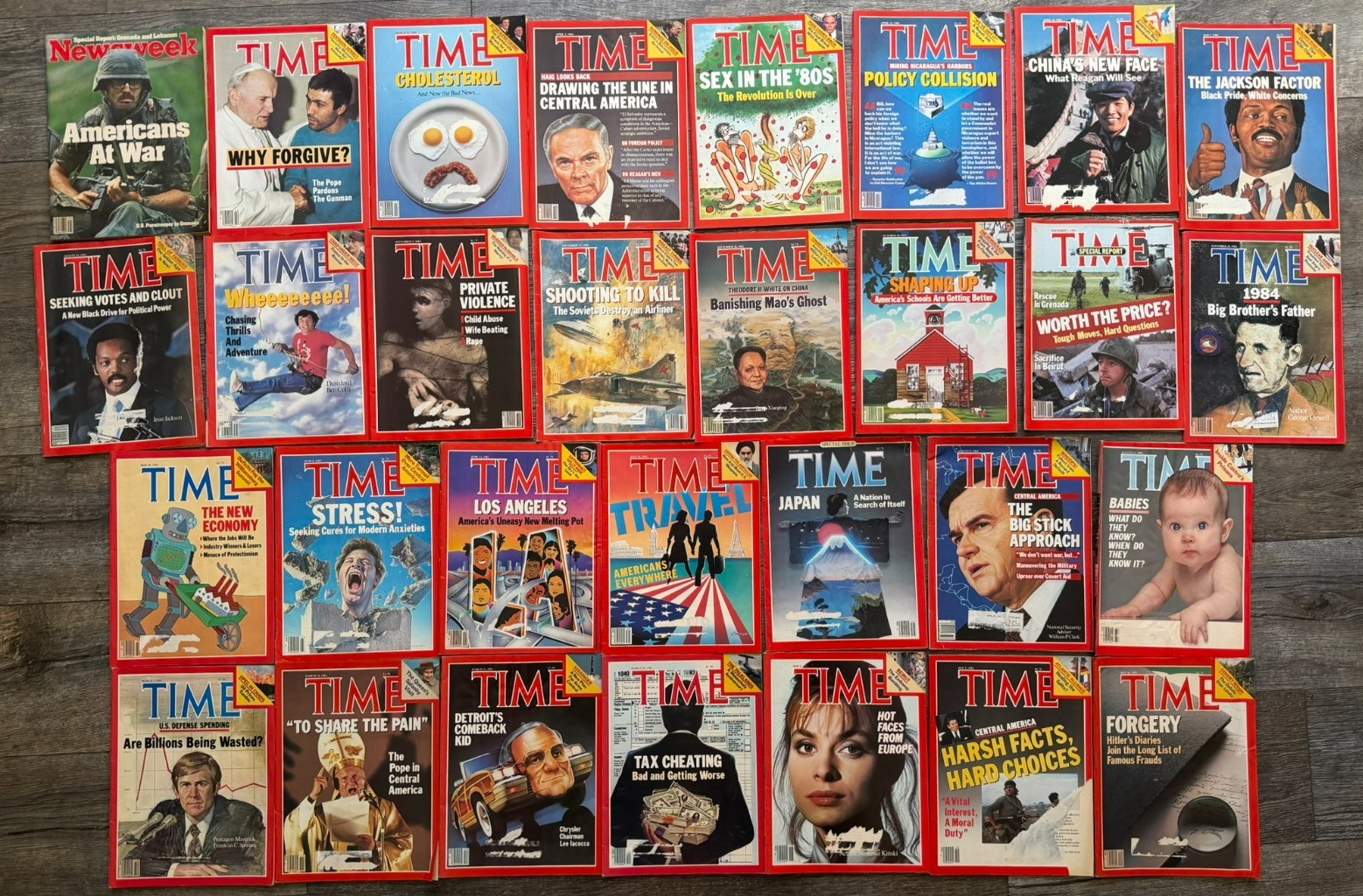 TIME MAGAZINE 1983 1984 30pc Lot w/ Newsweek Magazine 1984 Politics Economy