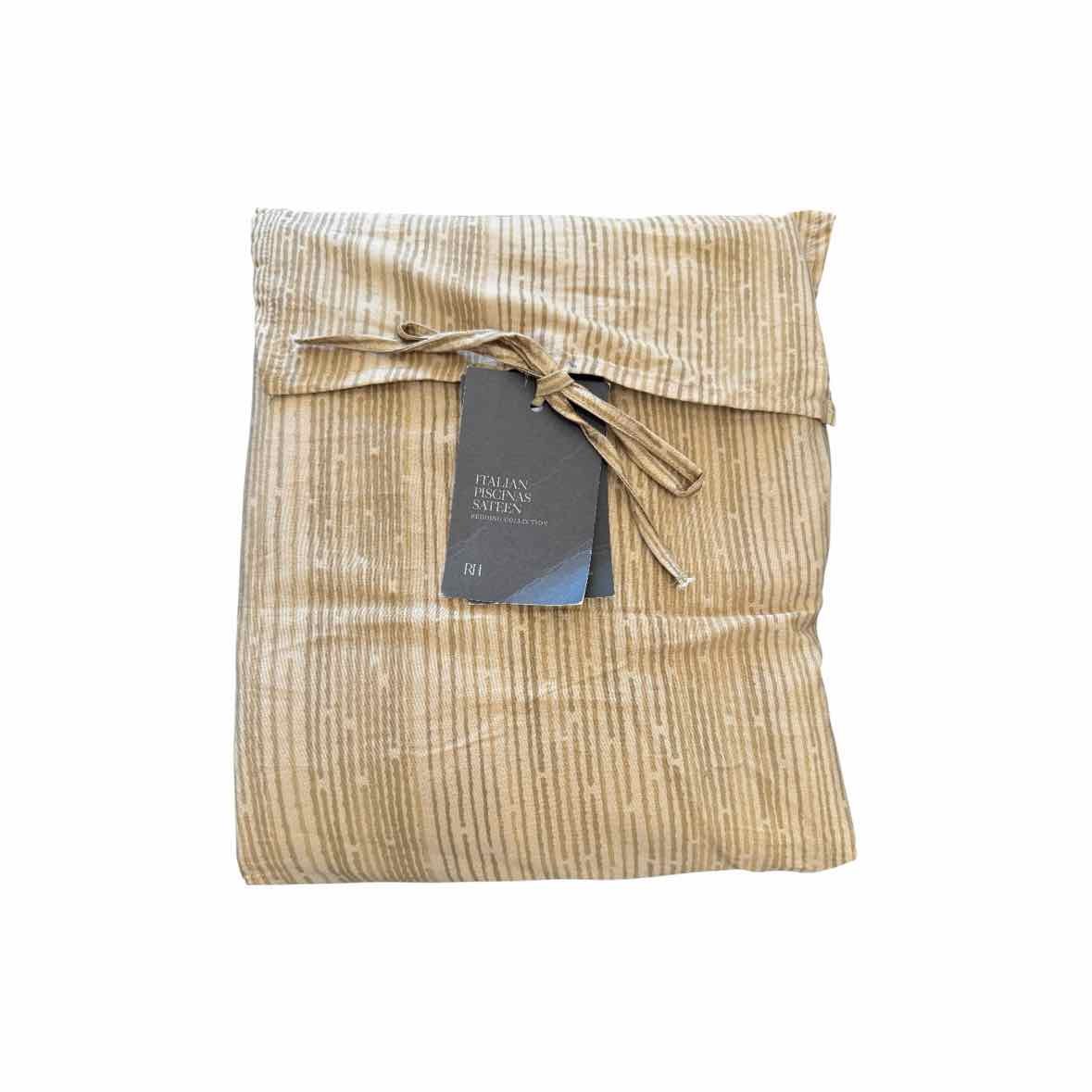 Italian Piscinas Sateen California King Duvet Cover in Camel by RH Italian Piscinas Sateen California King Duvet Cover in Camel by RH
