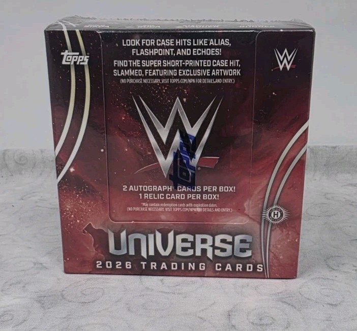 2026 Topps WWE Universe Hobby Box - Factory Sealed - 2 Autos + 1 Relic - New