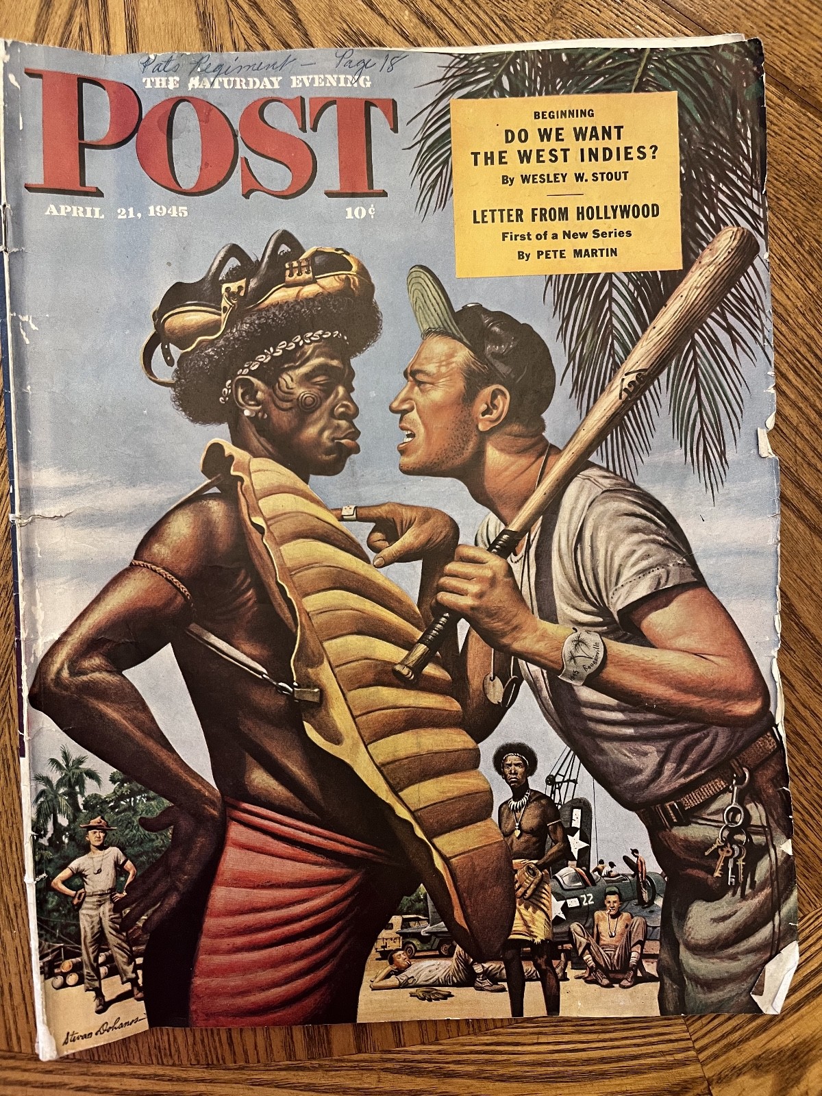 April 21 1945 Saturday Evening Post in Acceptable Condition