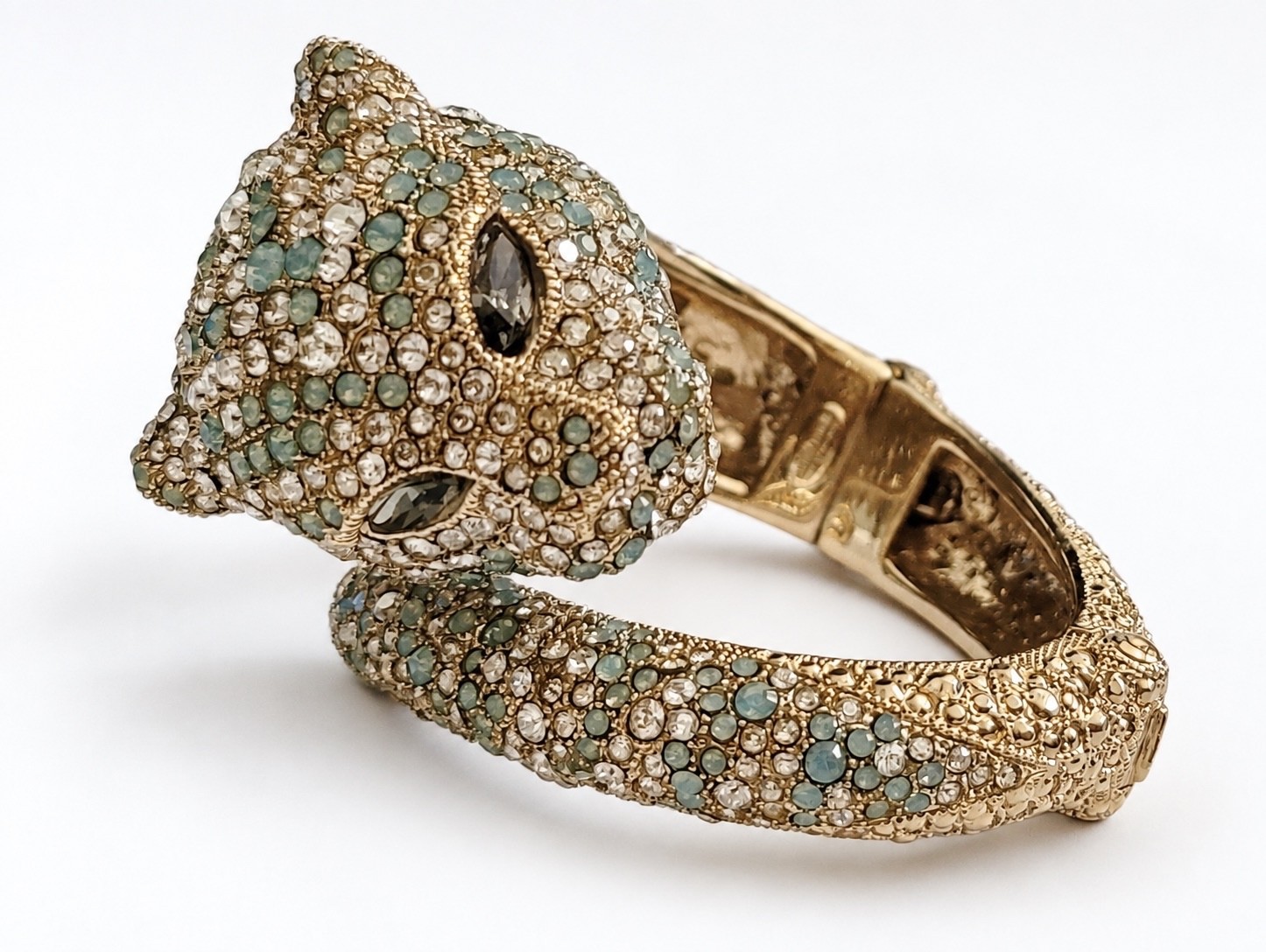 Vintage Roberto Cavalli Swarovski Crystal Panther Bracelet Turquoise NWOT
