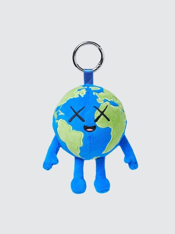 Uniqlo x Kaws Universe Earth Blue Charm Keychain - Brand-New