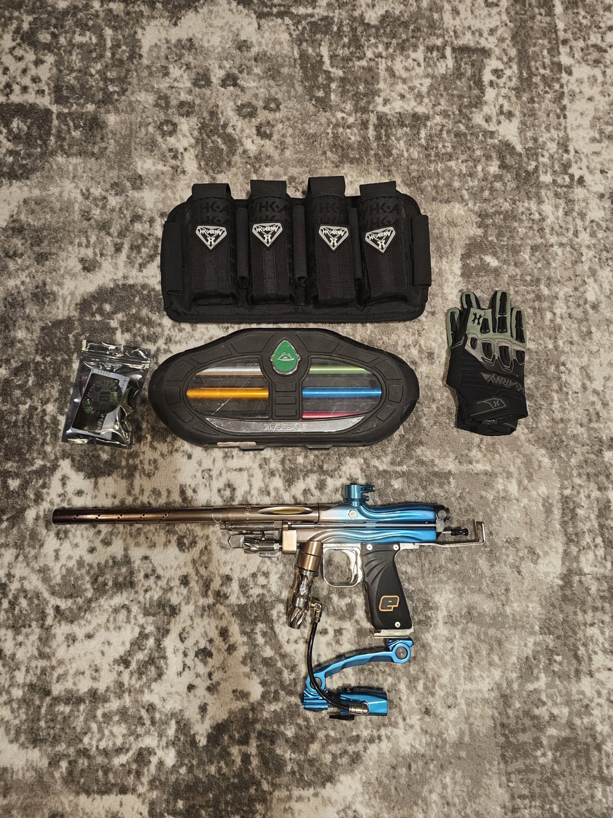 WGP Orracle Autococker E Blade Blue Fade Paintball Marker WGP Orracle Autococker E Blade Blue Fade Paintball Marker