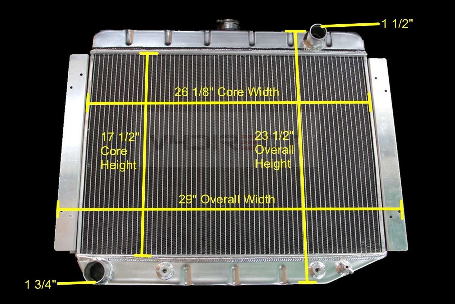 KKS Aluminum Radiator For 68-74 Dodge Charger Plymouth Mopar V8 BIG BLOCK 26\