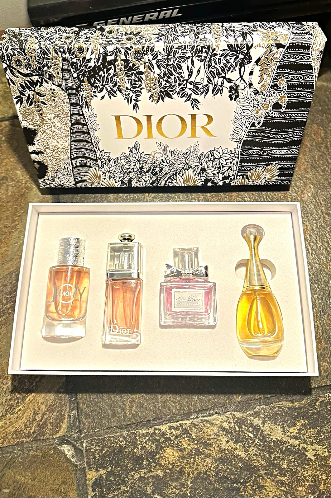 Dior Perfume Miniature Gift Set - 4 Mini Bottles in Dior Gift Box