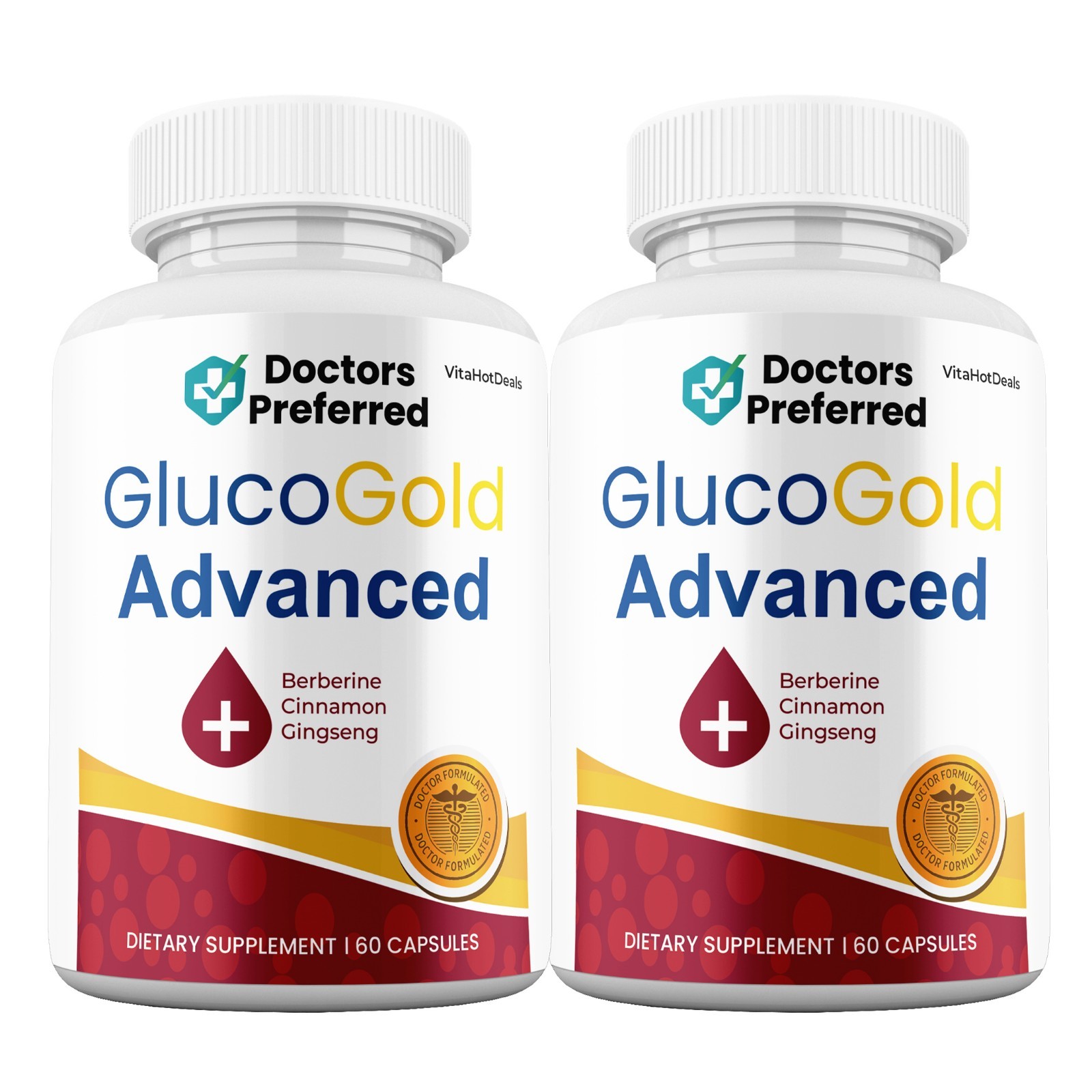 Gluco Gold Advanced Capsules, Max Strength GlucoGold Supplement (2 Pack) Gluco Gold Advanced Capsules, Max Strength GlucoGold Supplement (2 Pack)