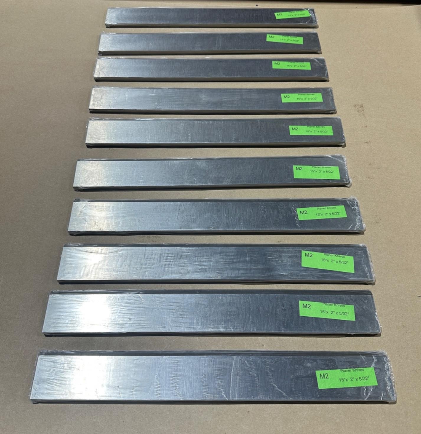 10x Genuine OEM Global Tooling SBM15215 M2 HSS Planer Knives 15