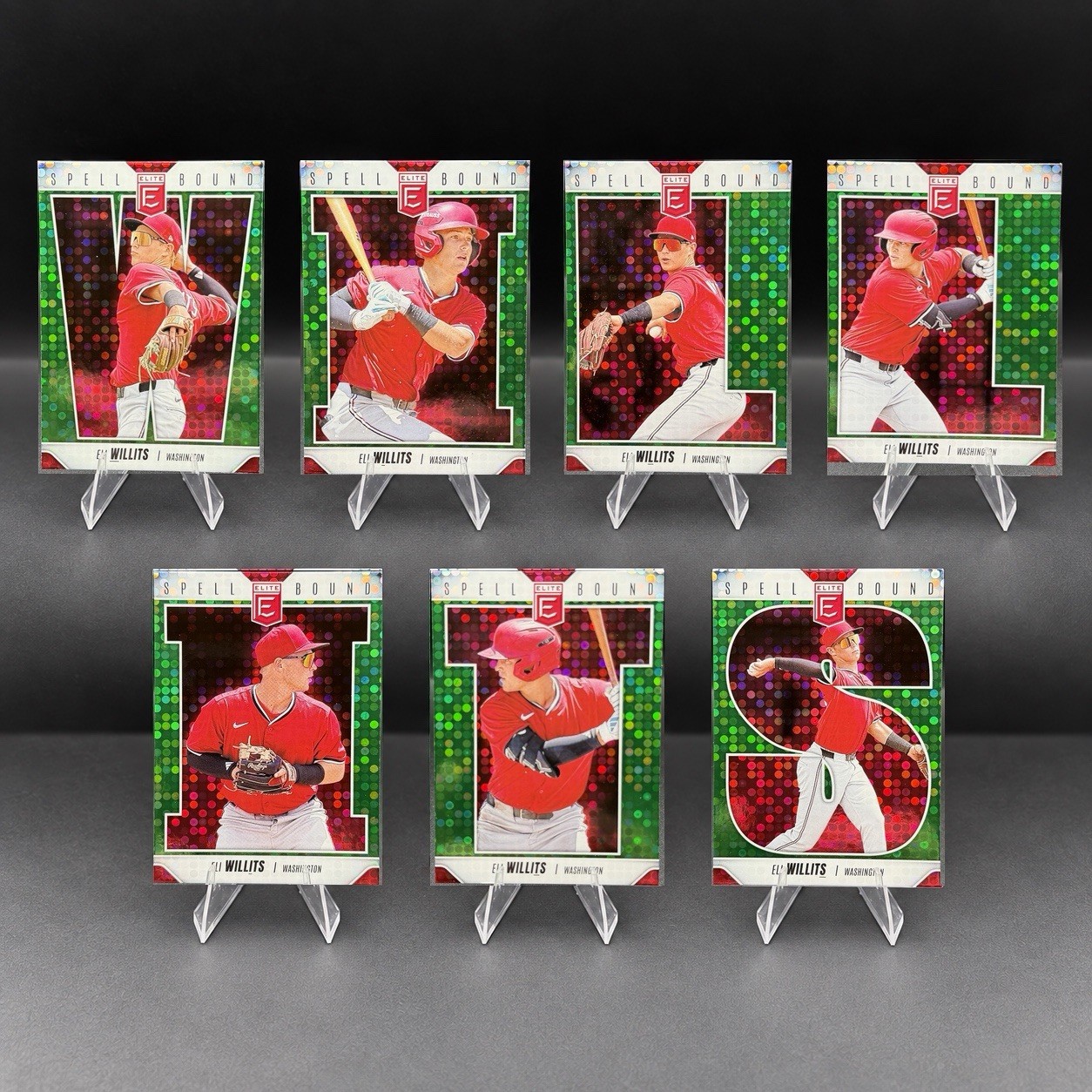 Eli Willits 2026 Donruss Elite Spellbound Green 7 Card Set Washington Nationals