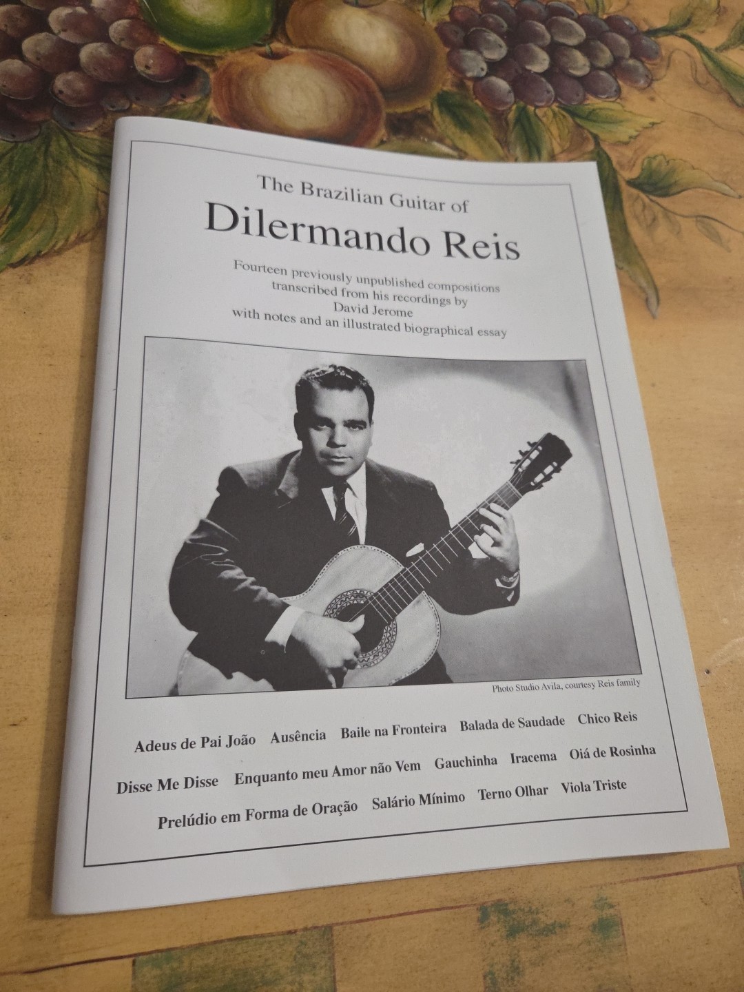 Dilermando Reis Brazilian Classical Guitar Rare Book,14 Unpublished Compositions