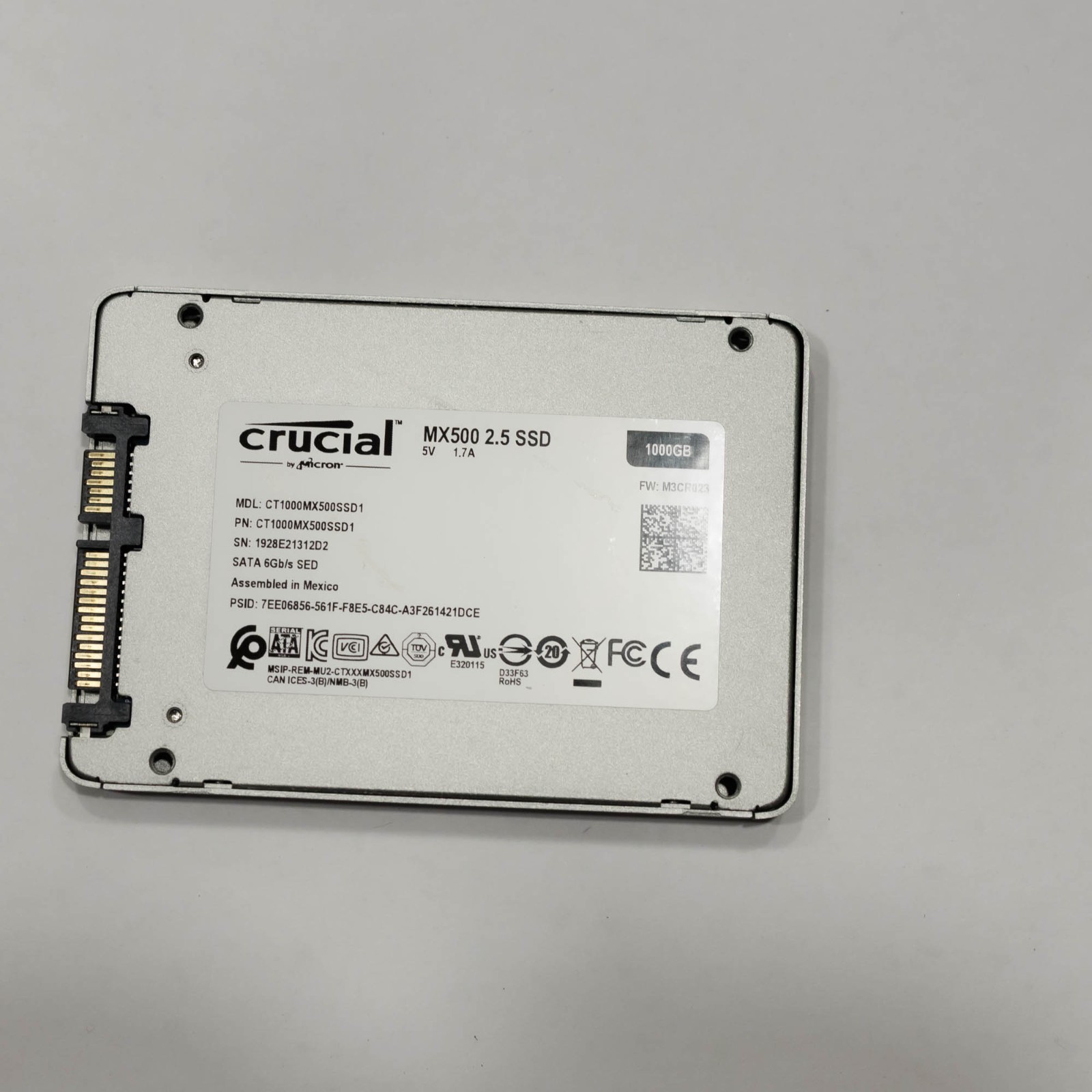 Crucial MX500 1TB SSD - 71% Life Left by TBW, SMART Bug Explained, Drive Only