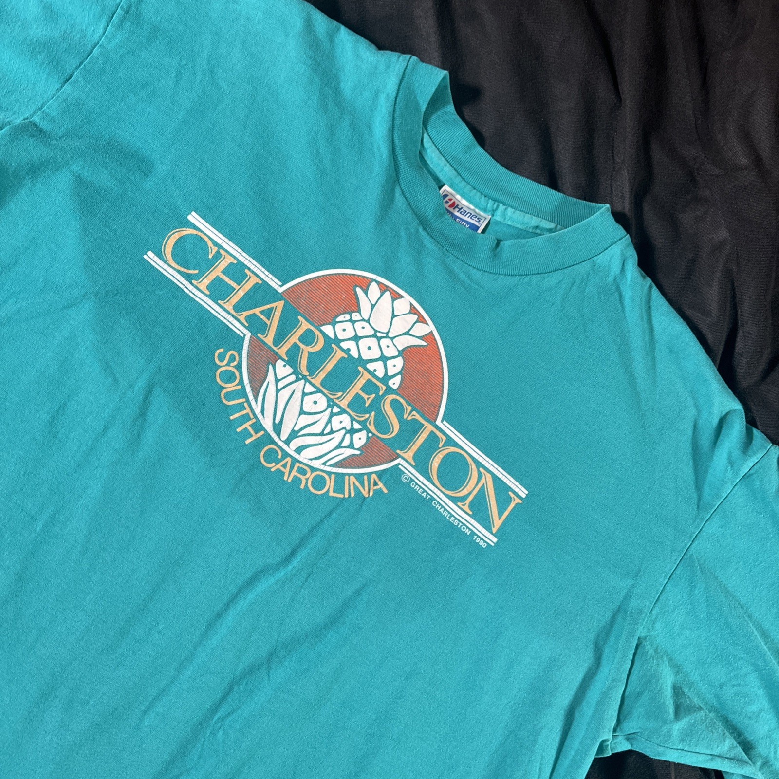 Vintage 90s T Shirt XL Charleston South Carolina Basic Teal Tourism Essential Vintage 90s T Shirt XL Charleston South Carolina Basic Teal Tourism Essential