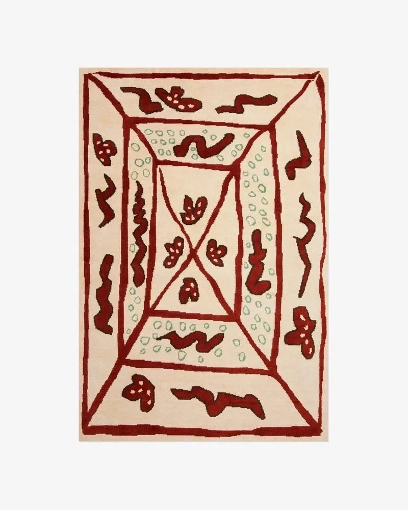 New Handmade Nordic Knots Beige Rug - Hand Tufted Rug Wool area Rug & Carpet New Handmade Nordic Knots Beige Rug - Hand Tufted Rug Wool area Rug & Carpet