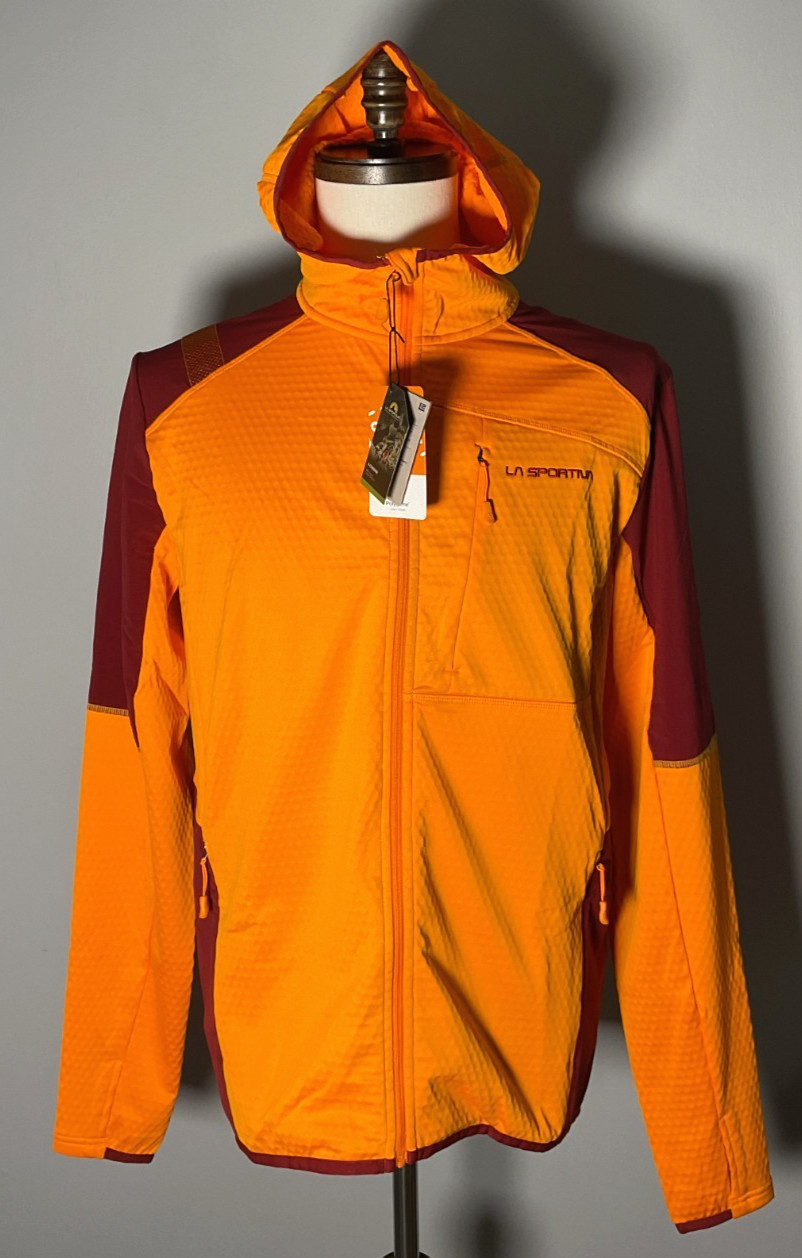 La Sportiva Existence Hoody Men\'s Size M Papaya/Sangria Jacket NWT La Sportiva Existence Hoody Men\'s Size M Papaya/Sangria Jacket NWT