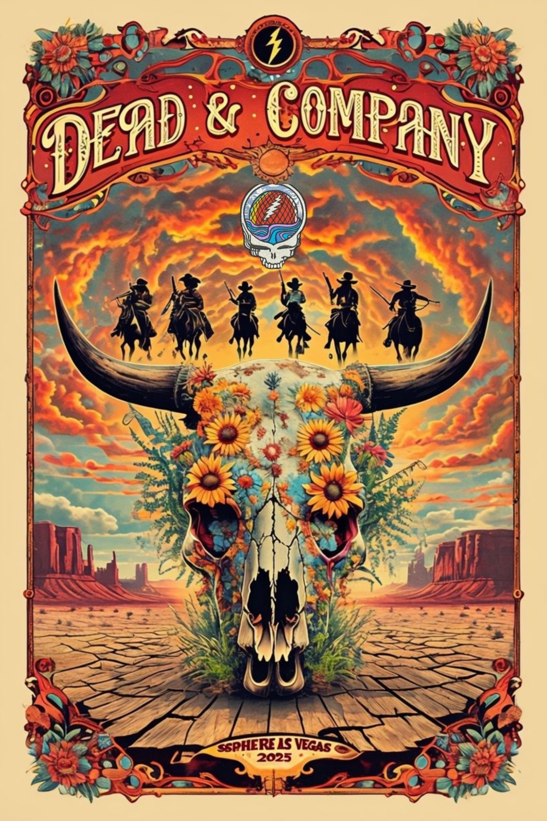 Jaye Metcalfe 2025 Dead & Company poster   San Francisco Grateful