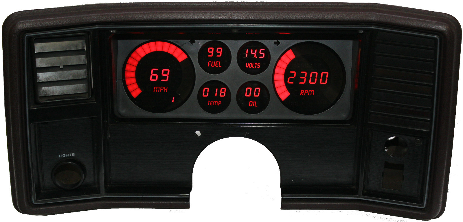 1978-1988 Monte Carlo Digital Dash Panel Red LED Gauges Made In The USA