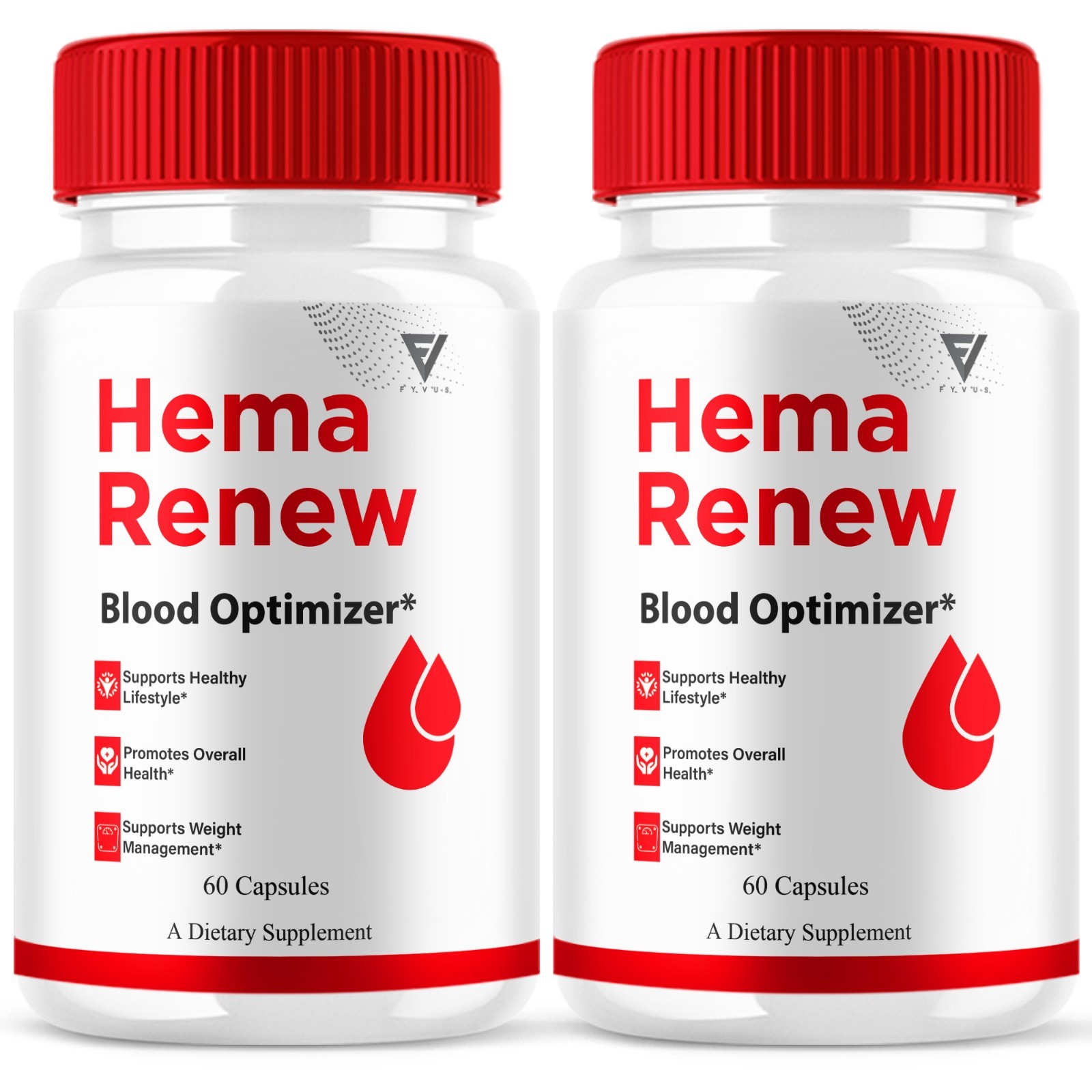 (2 Pack) Hema Renew Blood Support Capsules, HemaRenew Supplement (120 Capsules)