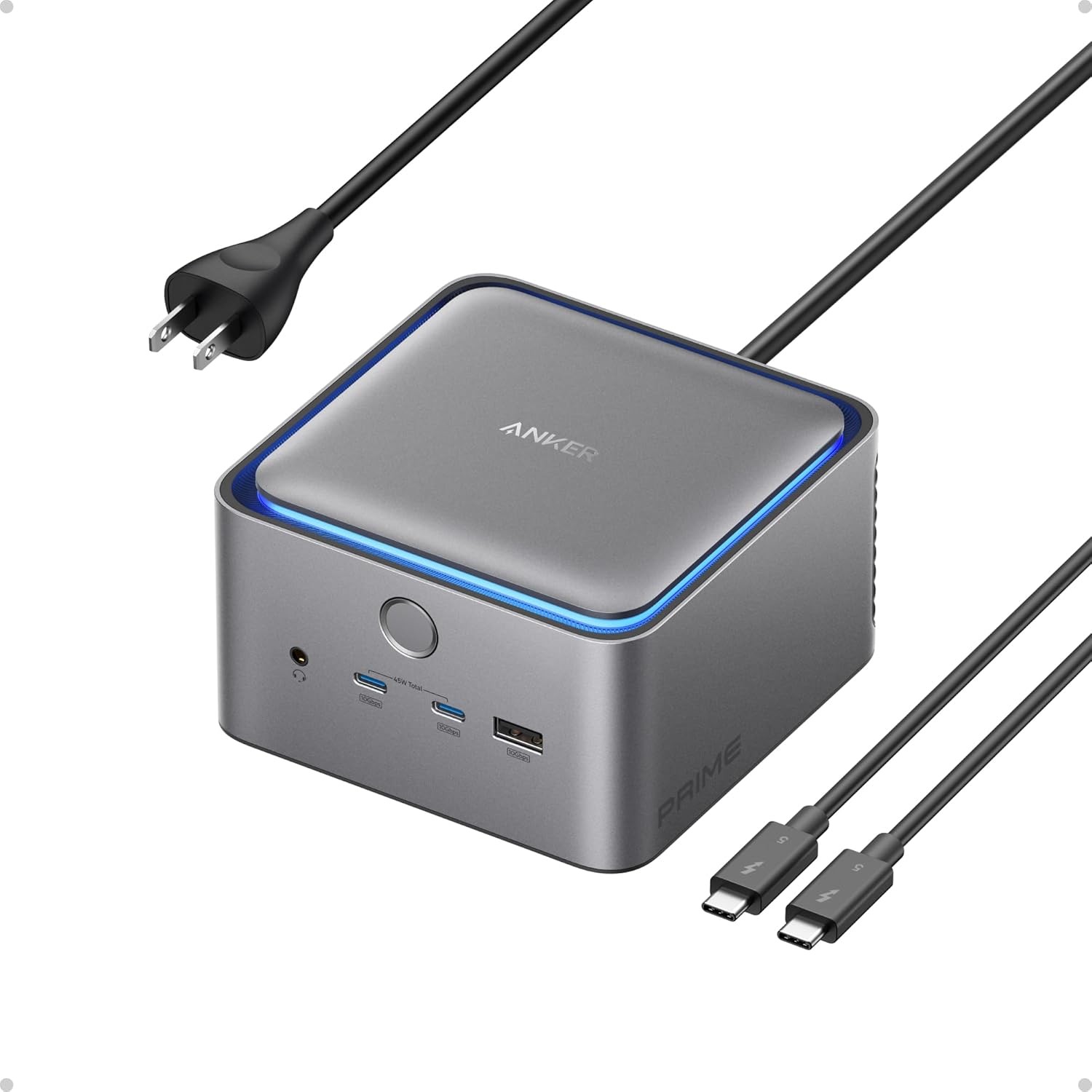 Anker Prime TB5 Docking Station, 14-in-1 Thunderbolt 5 Dock with 120Gbps Max Anker Prime TB5 Docking Station, 14-in-1 Thunderbolt 5 Dock with 120Gbps Max
