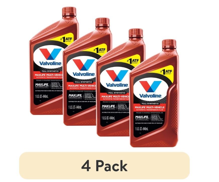 Valvoline MaxLife Full Synthetic ATF, Automatic Transmission Fluid, 1 QT, 4-Pack