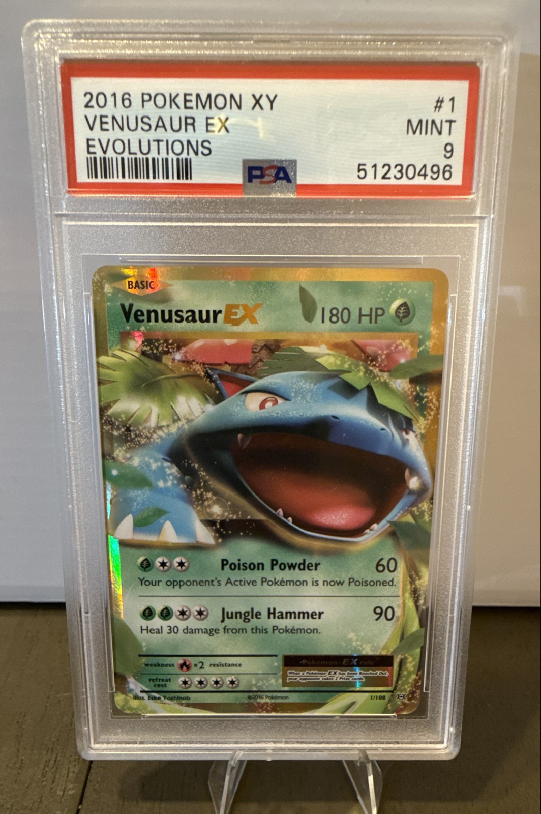 2016 Pokemon XY Evolutions Venusaur EX #1/108 PSA 9 MINT Holo Rare
