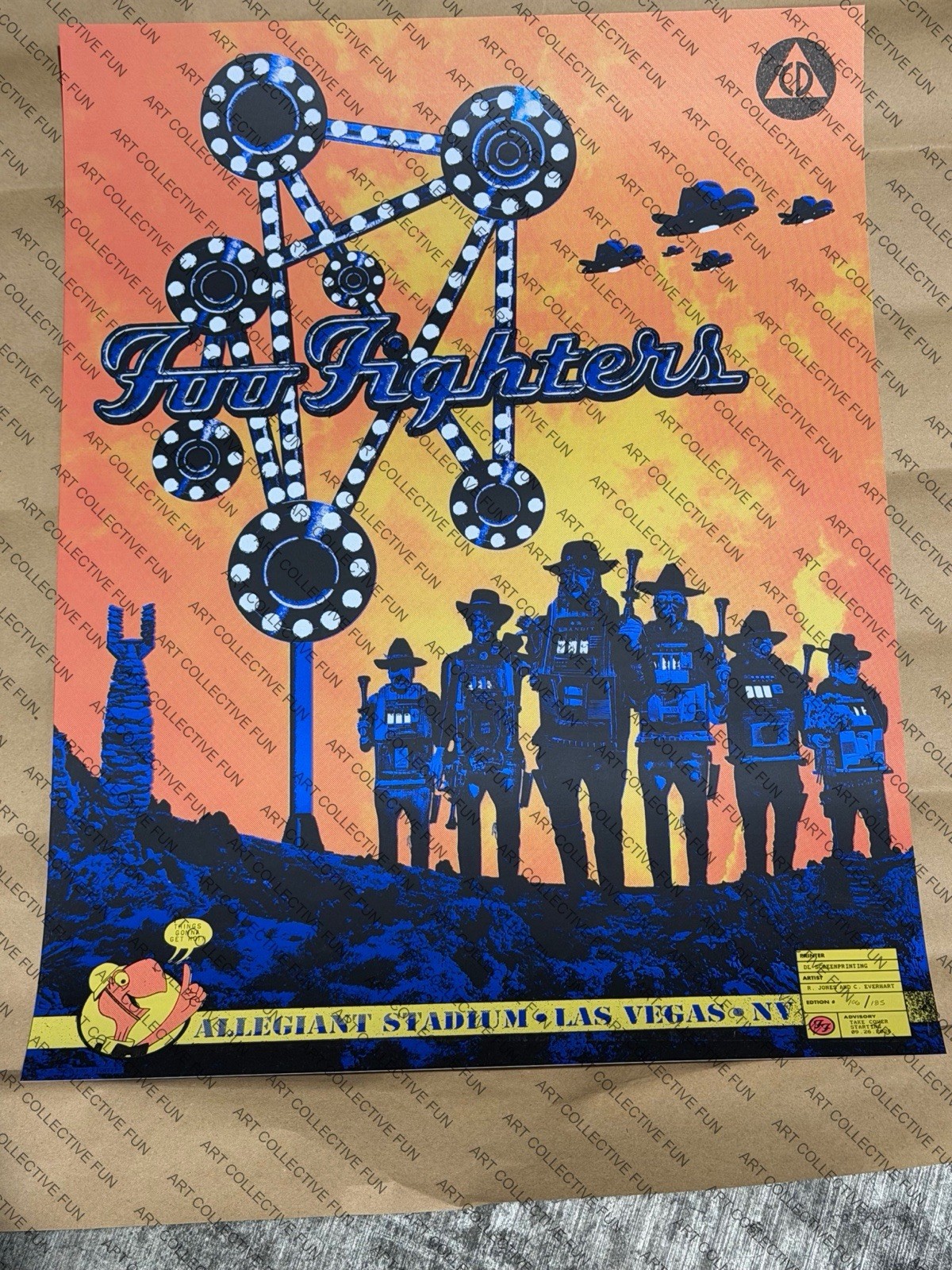 Foo Fighters FOIL Poster Las Vegas September 26, 2026 Tour LE185