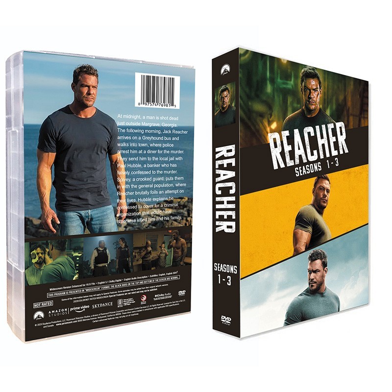 Reacher 123 Complete Collection DVD Jack Reacher Action Crime Thriller TV Series