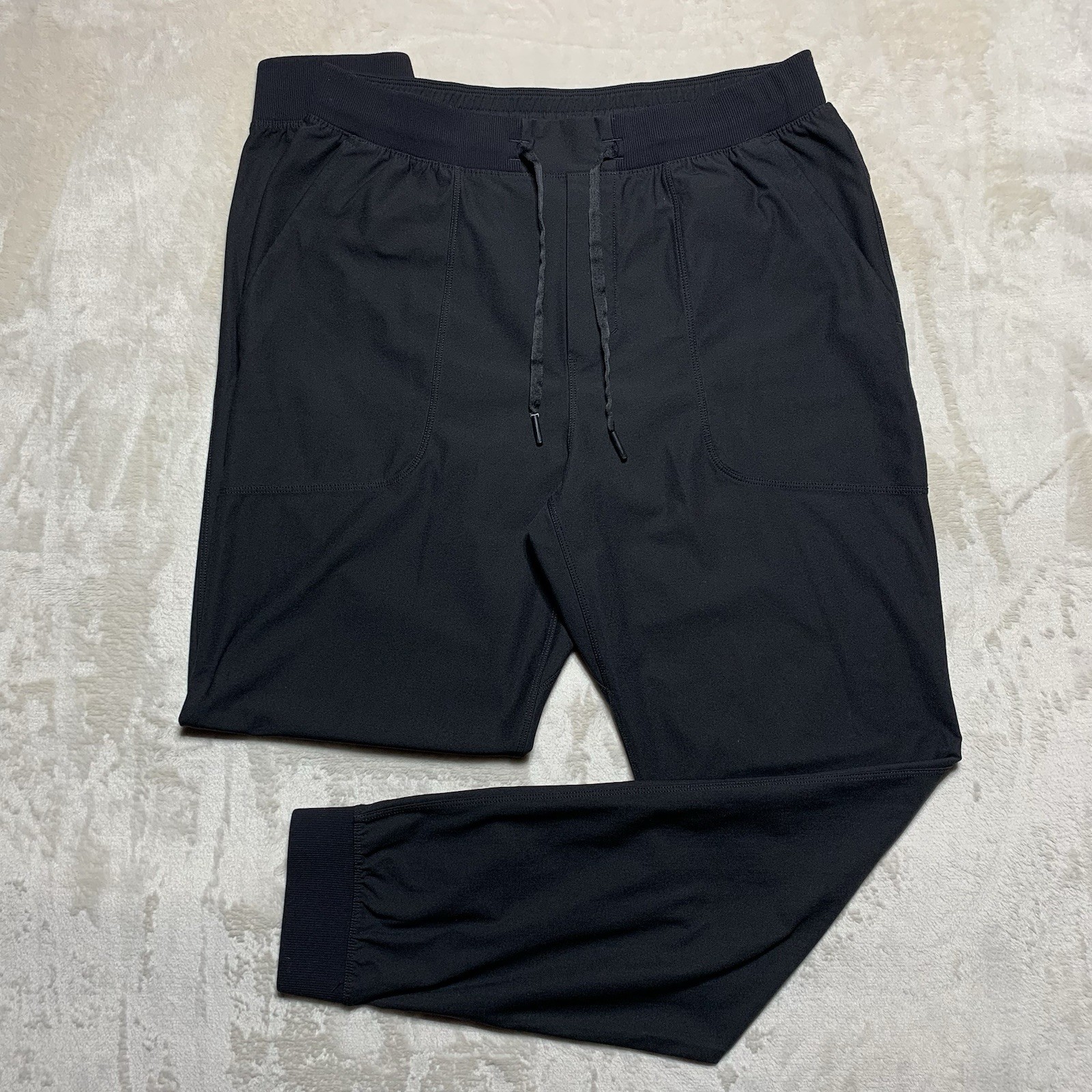Lululemon ABC Skinny-Fit Jogger Pants Men\'s L Warpstreme Black 30” LM5SAQL
