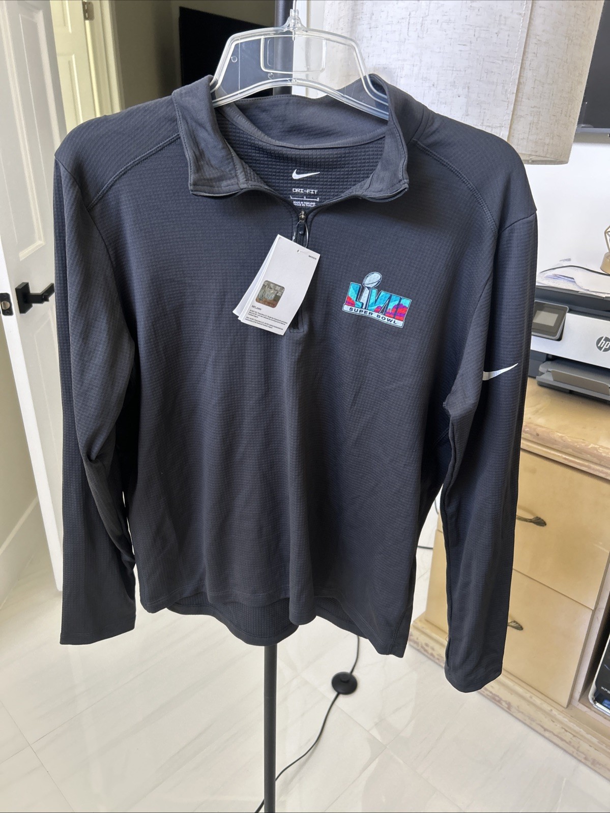 Nike Men's Super Bowl LVII 58 Performance Dri Fit Waffle 1/4 Zip Jacket NWT Soft Nike Men's Super Bowl LVII 58 Performance Dri Fit Waffle 1/4 Zip Jacket NWT Soft