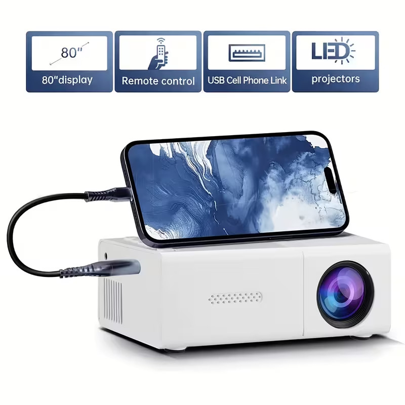 Mini Projector LED HD 1080P Home Cinema Portable Office Theater Movie native 720 Mini Projector LED HD 1080P Home Cinema Portable Office Theater Movie native 720