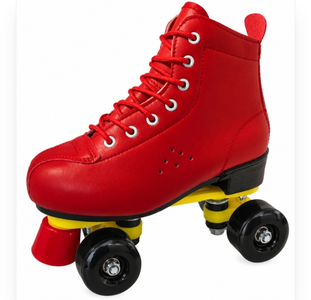 ROLLER SKATES SHOES RED SKATING BOOT BLACK WHEELS WOMEN SIZE 5 6 7 8 9 10 11 ROLLER SKATES SHOES RED SKATING BOOT BLACK WHEELS WOMEN SIZE 5 6 7 8 9 10 11