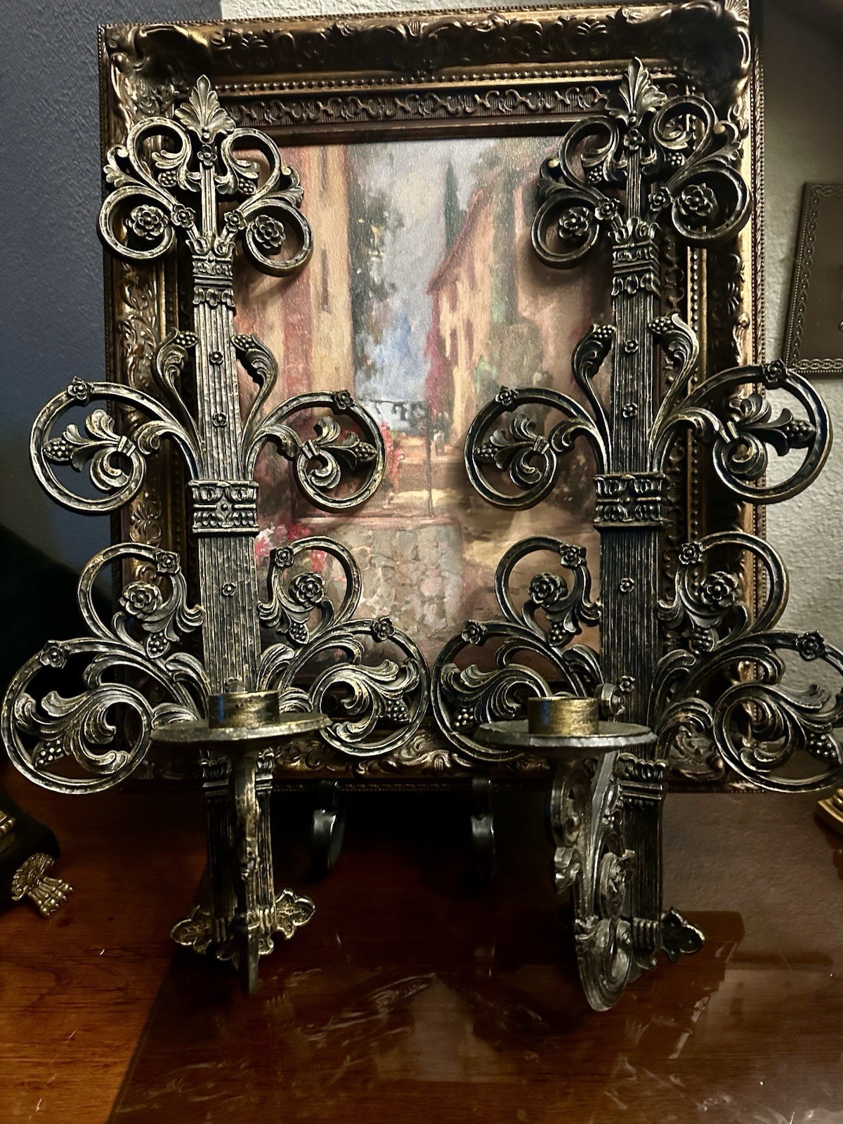 Vtg Homco Candle Wall Sconce 21