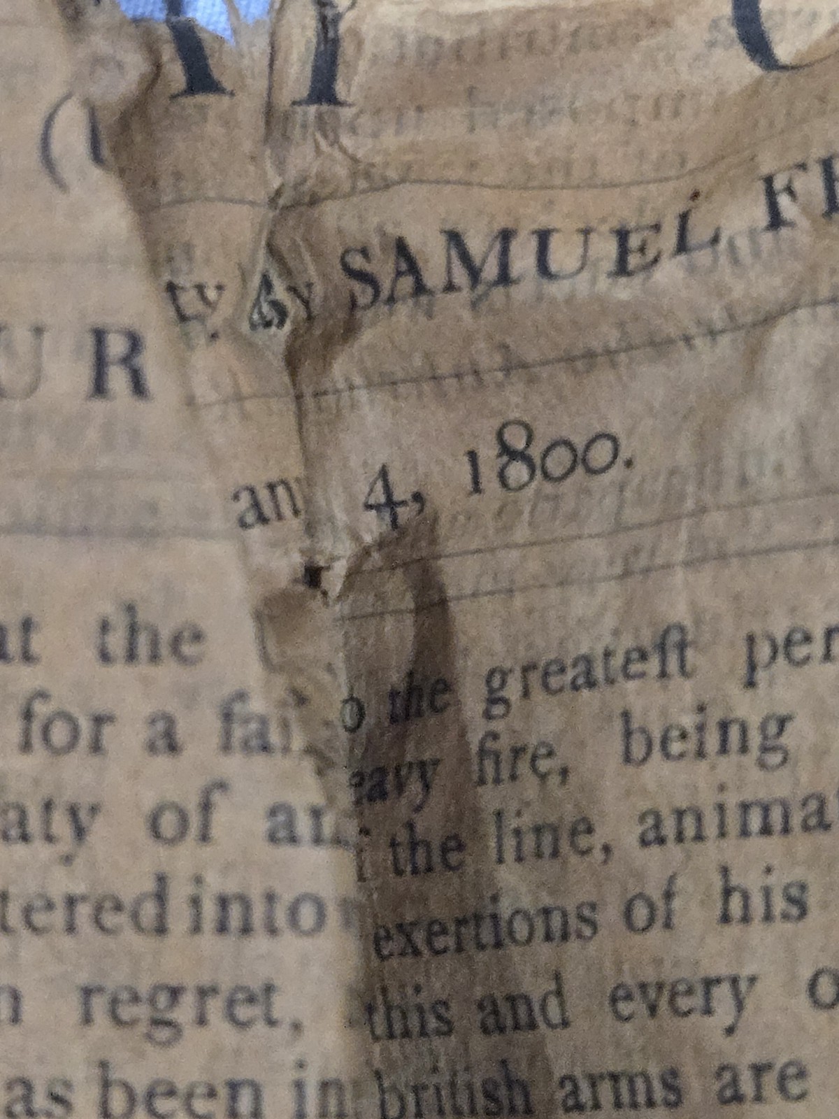  1800 Ulster County Gazette Kingston NY Newspaper Early American John Adams Era