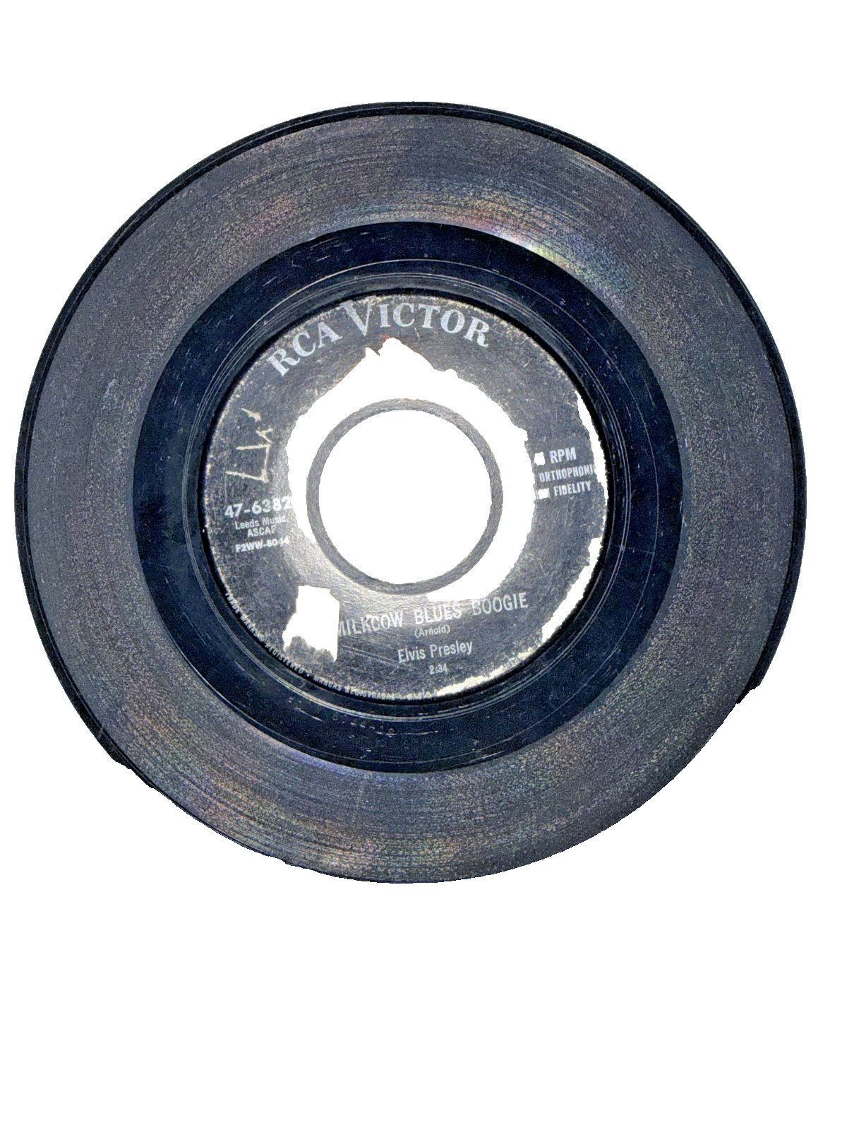 45RPM 47-6382 MILKCOW BLUES BOGGIE/YOU\'RE A HEART BREAKER - ELVIS PRESLEY 45RPM 47-6382 MILKCOW BLUES BOGGIE/YOU\'RE A HEART BREAKER - ELVIS PRESLEY