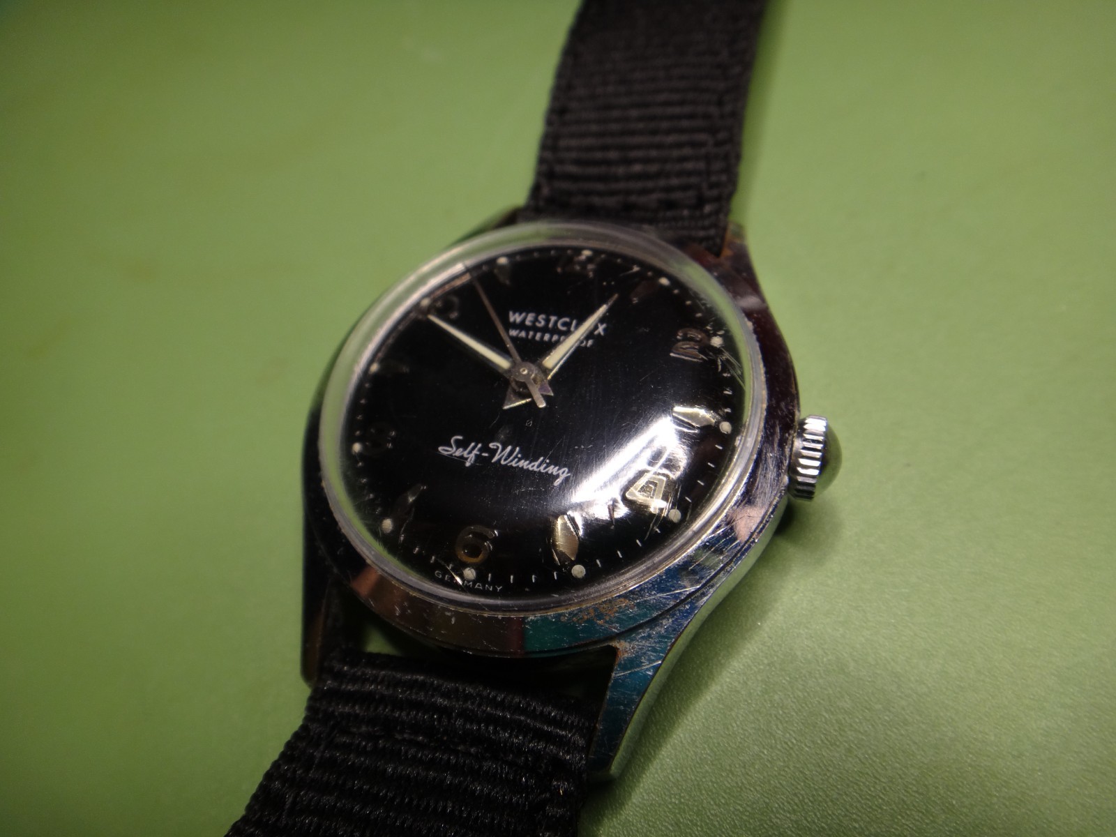 vintage westclox mens wrist watch