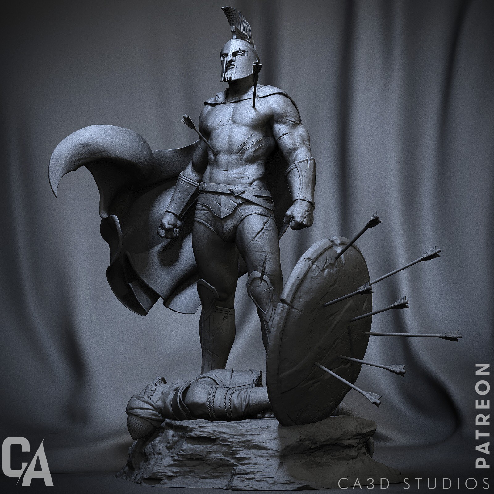 Leonidas king of Spartas modello in resina kit da assemblare e dipingere