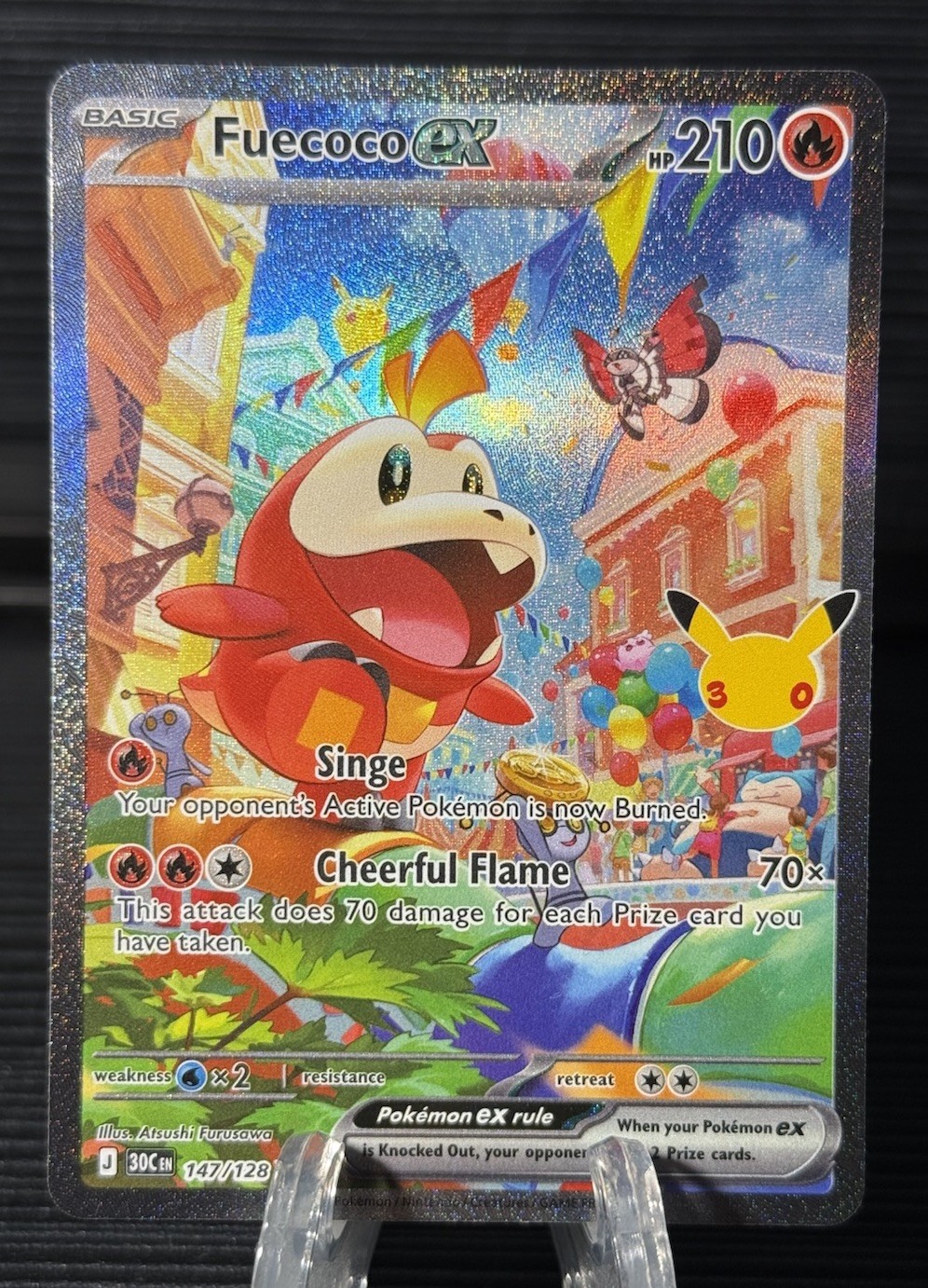 Pokémon TCG Fuecoco ex 147/128 Special Illustration Rare-30th Celebration