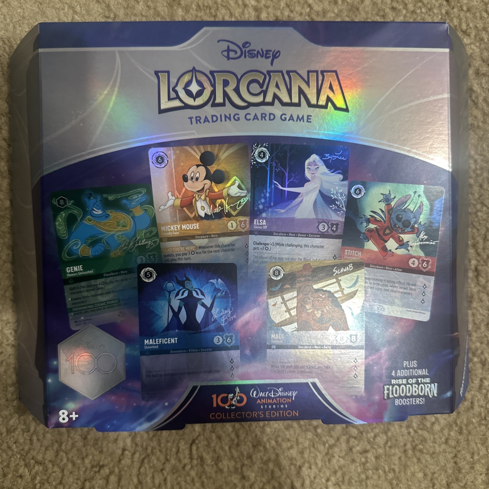 Disney Lorcana D100 Gift Set Rise of the Floodborn - New & Sealed - Promo Cards Disney Lorcana D100 Gift Set Rise of the Floodborn - New & Sealed - Promo Cards