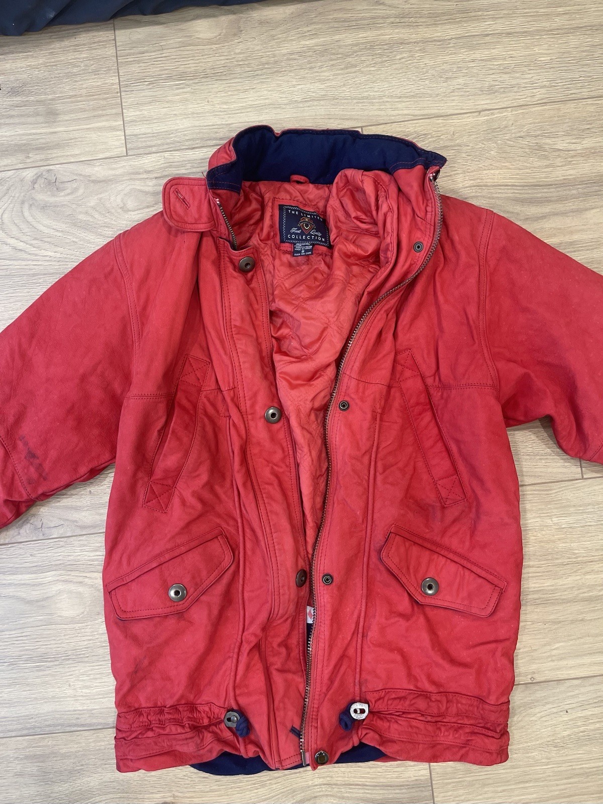Vintage The Limited Red 100% Leather Jacket Size S NWT Made in Korea Vintage The Limited Red 100% Leather Jacket Size S NWT Made in Korea