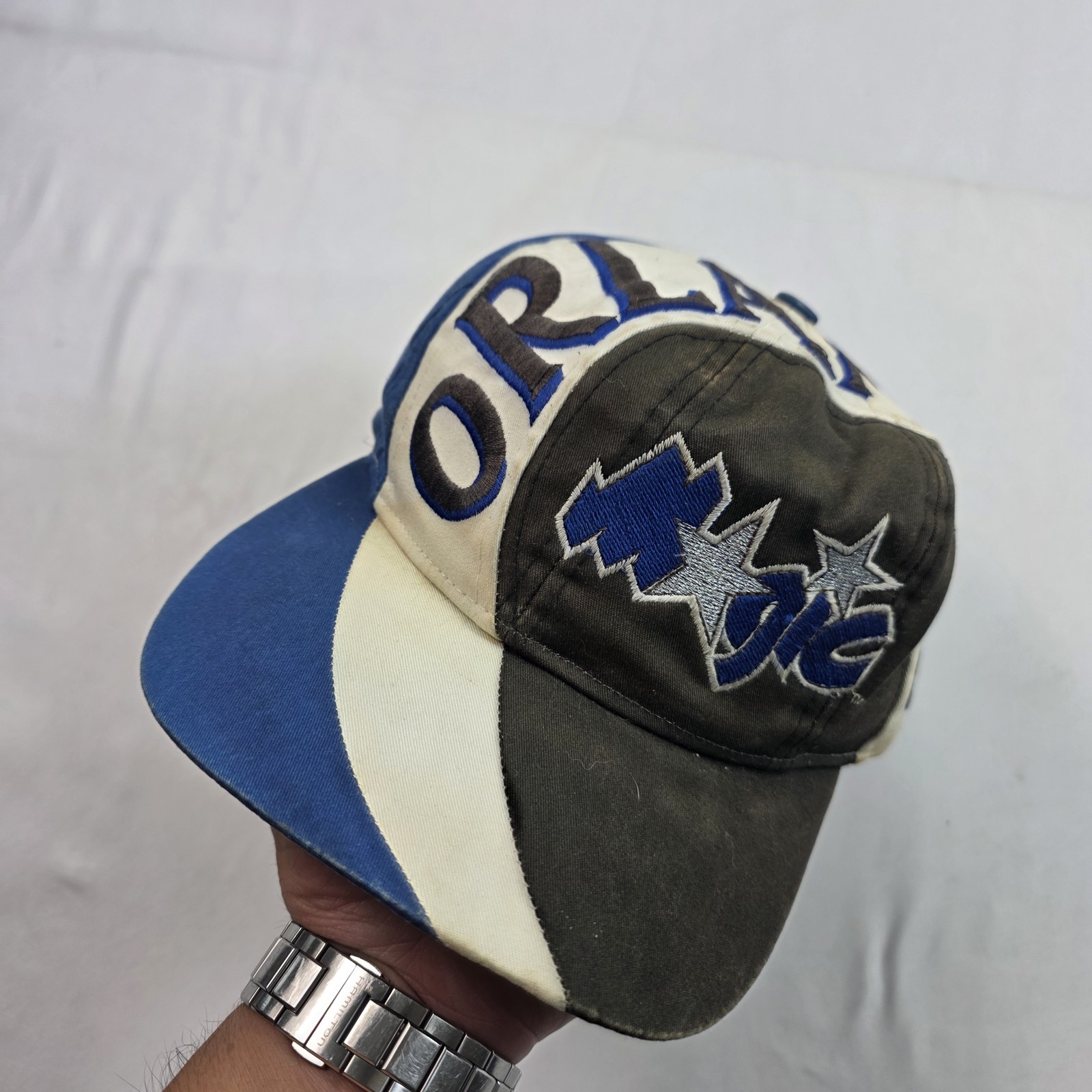 Vintage Orlando Magic Hat Cap Snap Back Mens One Size Blue NBA Basketball 90s