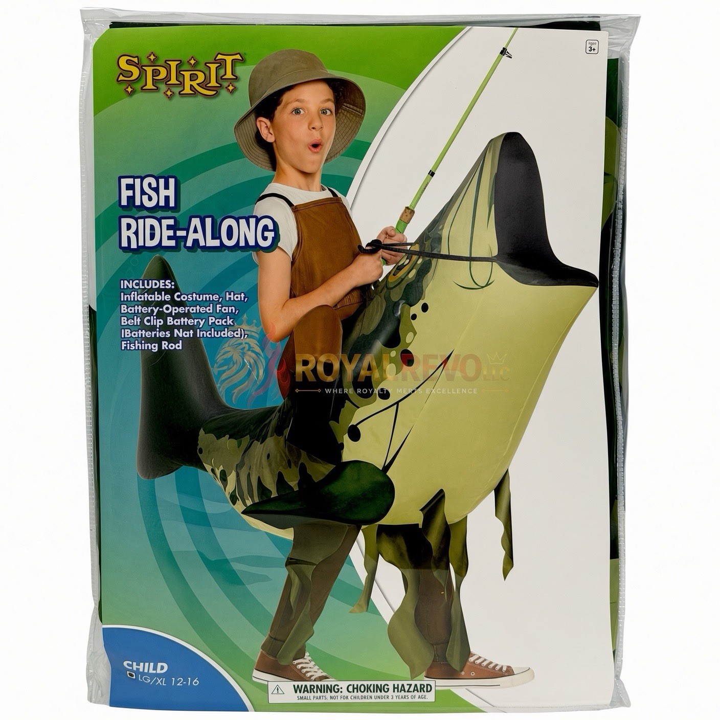 05075205 Spirit Halloween Kids Inflatable Fish Ride-Along Costume Size Varies 05075205 Spirit Halloween Kids Inflatable Fish Ride-Along Costume Size Varies