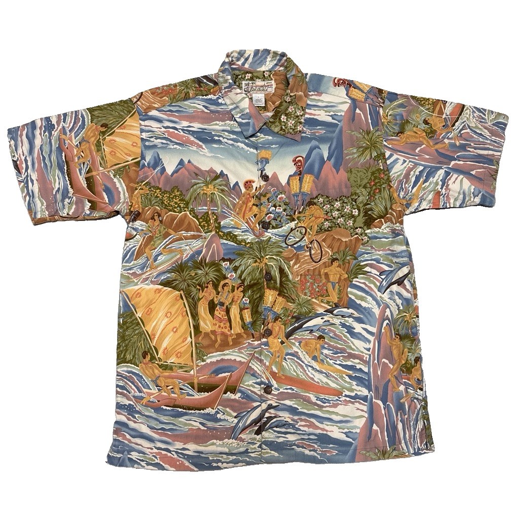 2004 Patagonia Pataloha Limited Edition “Paradise” Print Aloha Shirt 2004 Patagonia Pataloha Limited Edition “Paradise” Print Aloha Shirt