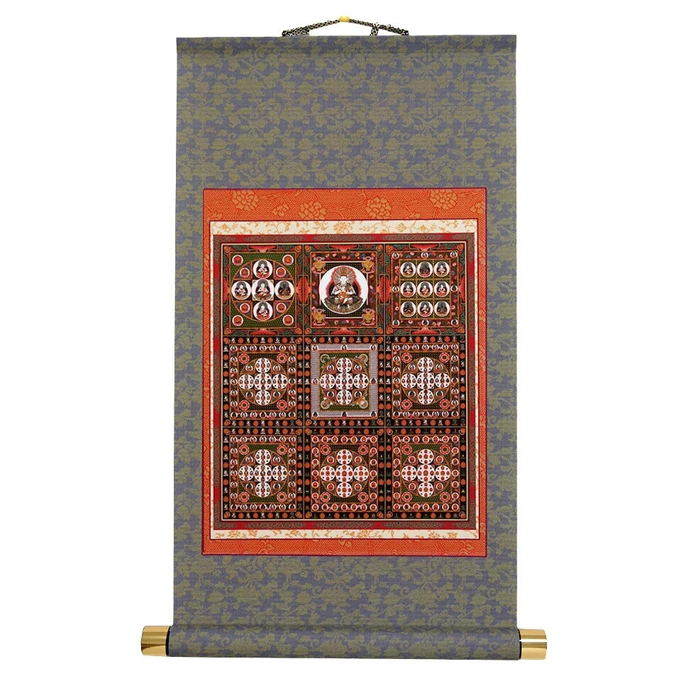 Japanese Hanging Scroll Buddhist painting hanging scroll Vajra Realm Mandala moc Japanese Hanging Scroll Buddhist painting hanging scroll Vajra Realm Mandala moc