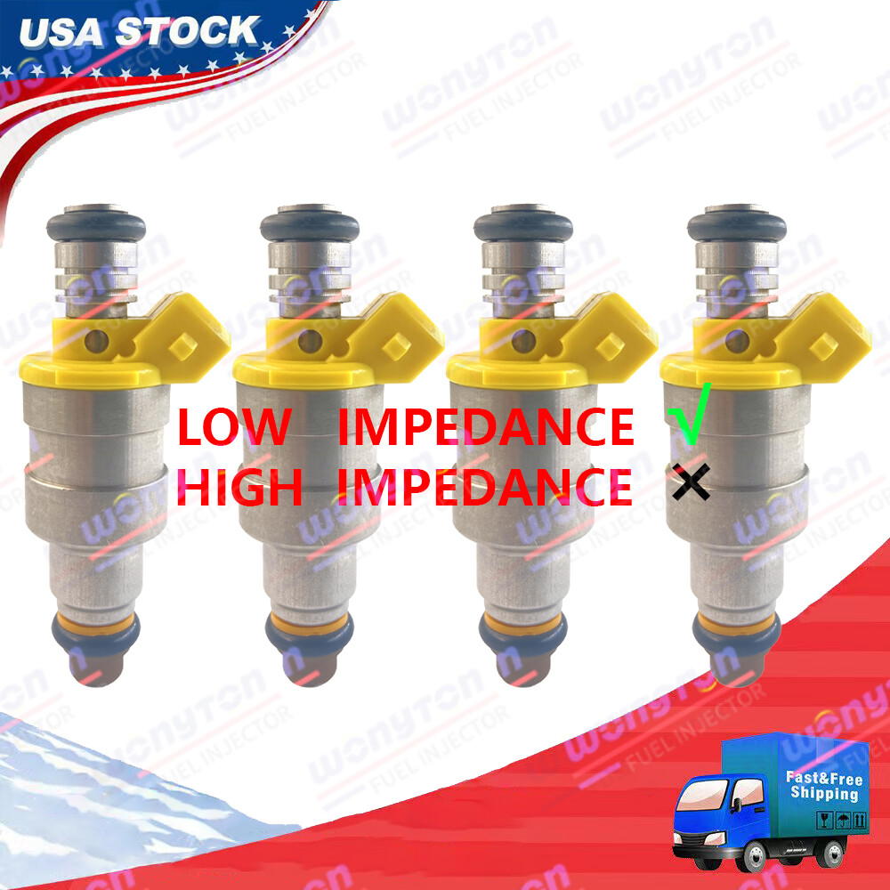 Set 4 Fuel Injectors For 1989 Porsche 944 2.7L l4 94460611400 