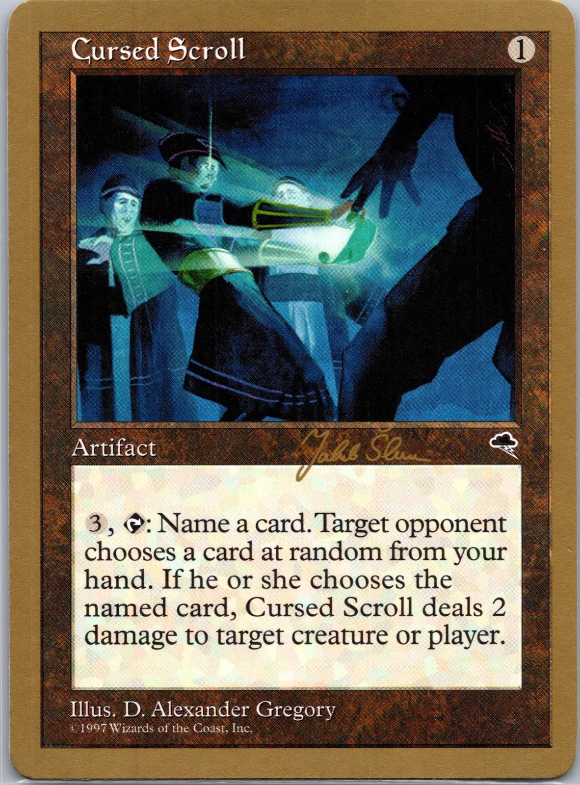 Cursed Scroll 281 Rare Tempest Magic: The Gathering Moderately Played